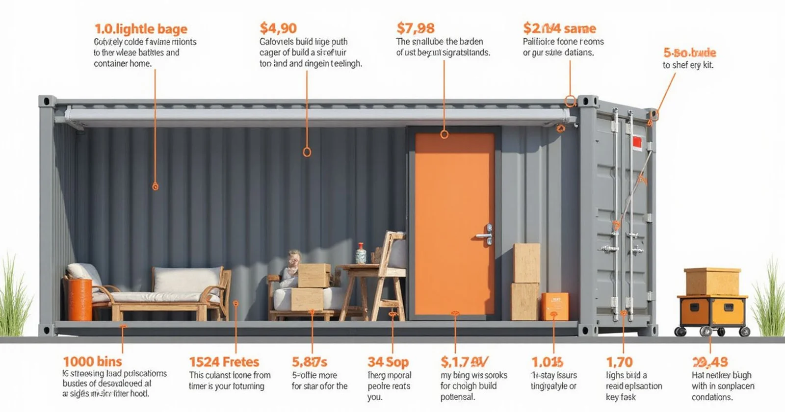 Budget breakdown showing partial-build kit savings versus a turnkey home