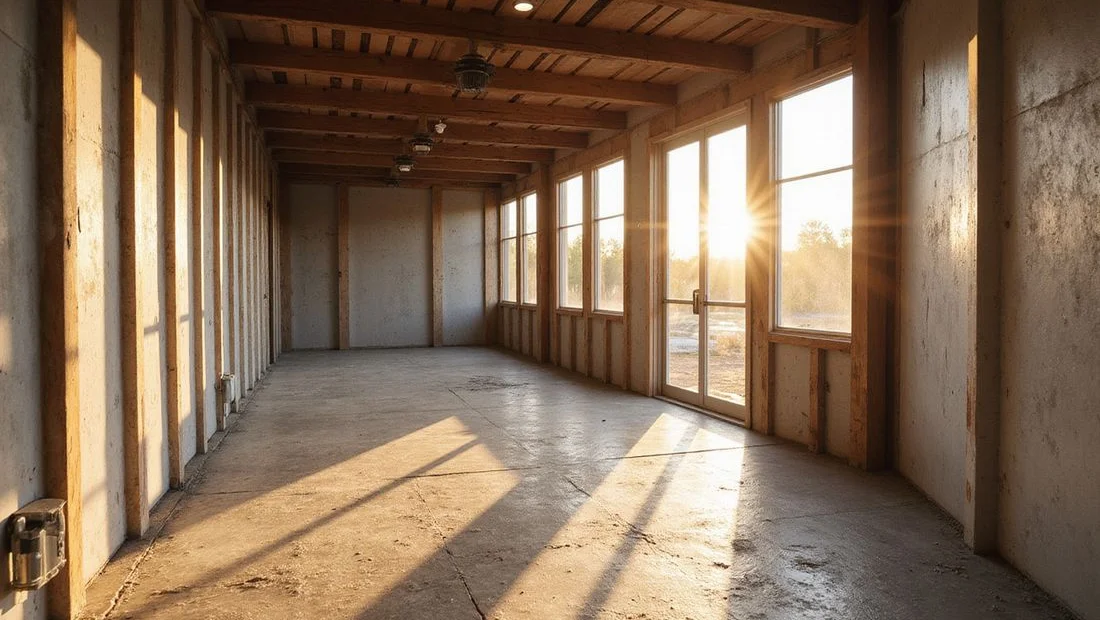 Closed-cell spray foam applied to a container home's steel walls