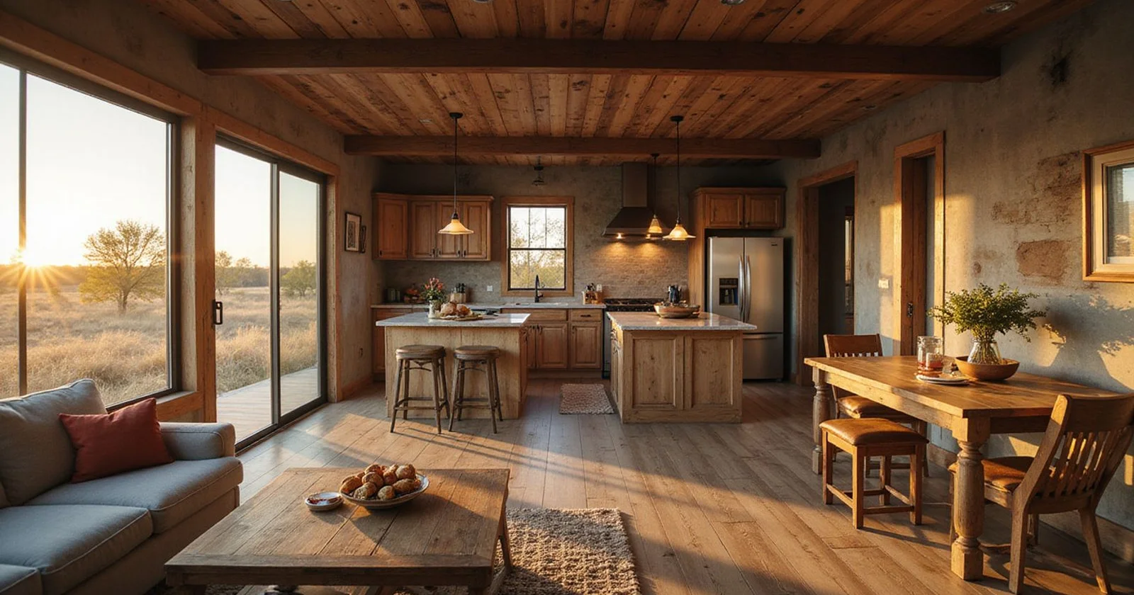 Interior of a move-in-ready pre-built container home