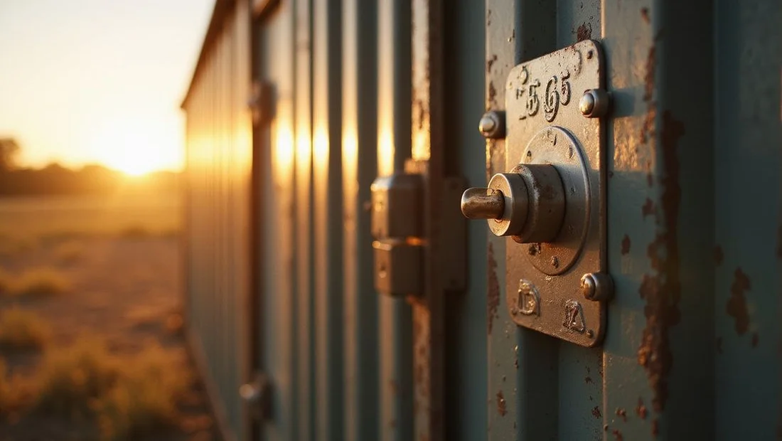 Lockable steel security door with heavy-duty hardware