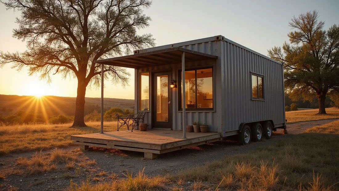 Sealed steel container cabin resisting rodents and pests